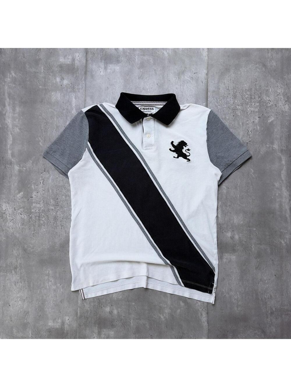 Y2K White Express Grunge Chief Keef Skater Polo Shirt